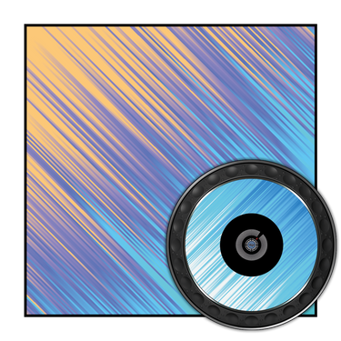 dj-skins Design STRIPES GELB / BLAU